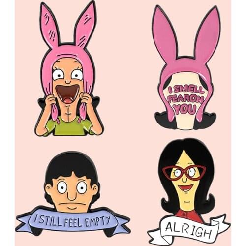 ZF2624 Cartoon Icons Style Funny Collection Metal Enamel Badge Buttons Brooch Anime Lovers Denim Shirt Lapel Pins