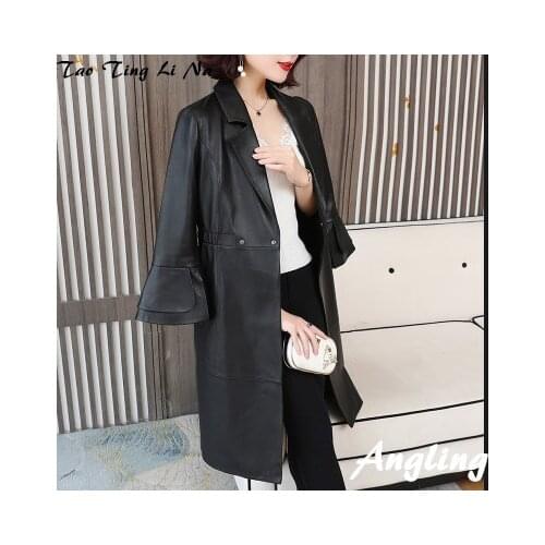 2020 Women Spring Genuine Real Sheep Leather Jacket R18