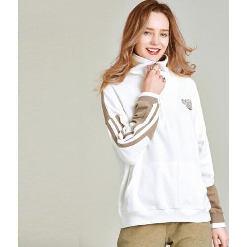 HAVVA Autumn Winter Women Assorted Color Polo Collar White Pullover Female Loose Casual Capless Sweatshirt Hoodies V31480