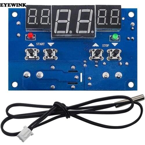 EYEWINK 10pcs DC12V thermostat Intelligent digital thermostat temperature controller With NTC sensor W1401 led display
