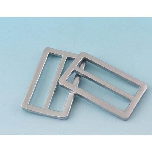 38mm Alloy Release Belt Buckles Silver Adjuster Buckle Tri Bar Buckles Strap Slider Fastener Bag Hardware rectangle buckles