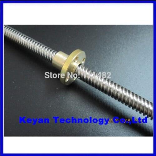 5sets/lot RepRap 3D Printer THSL-300-8D Lead Screw Dia 8MM Thread 8mm Length 300mm with Copper Nut