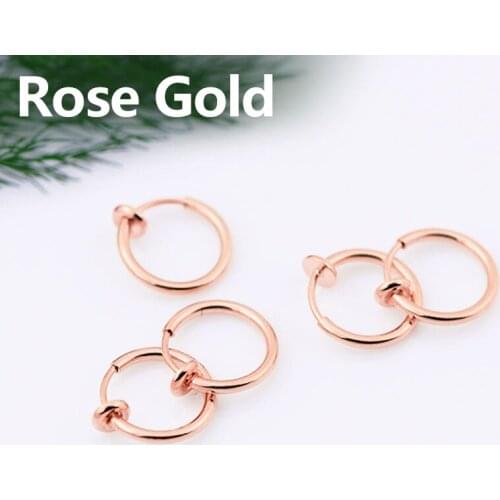 5 Pieces Punk Unisex Stealth Clip On Earrings for Women No Hole Clip Ear Ring Ear Cuff Clip Helix Men Fake Earing Hoop