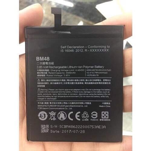 For Xiaomi Note 2 Battery BM48 Batterie Bateria Accumulator AKKU 4000mAh