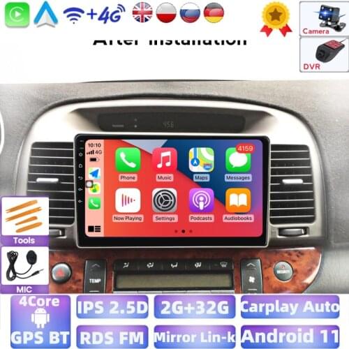 For Toyota Camry Radio Car Player 2 Din Android 2002 2003 2004 2005 2006 Car Radio Multimedia Navigation GPS Video Player