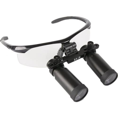 Black Surgical Magnifying Glasses 6.0X Medical Binocular Magnifier Dental Loupes Plastic Surgery Pet Clinic