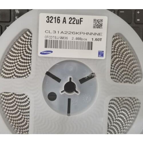 CL31A226KPHNNNE CAP CER 1206 22uF 226K ±10% 10V X5R Ceramic Capacitor 2000pcs Ceramic Capacitor