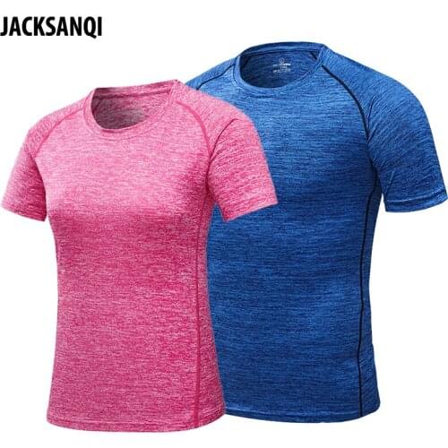 JACKSANQI New Men Women Quick Dry Breathable Summer T-shirts Outdoor Sports Camping Trekking Fishing Running Short Sleeves RA215
