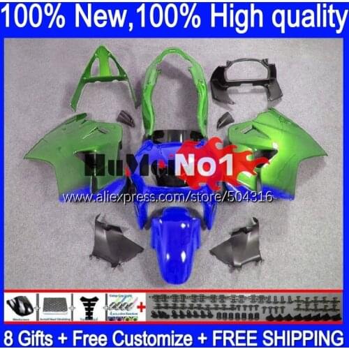 Body For HONDA Interceptor VFR 800RR 800 RR CC 128MC.110 VFR800 RR 98 99 00 01 blue green VFR800RR 1998 1999 2000 2001 Fairing