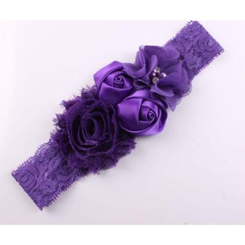 Lace Infant Headband Chic Lace Flower Princess Girls Newborn Baby Shower Headwear Solid Bow Headdress for Toddler Hair Accessory