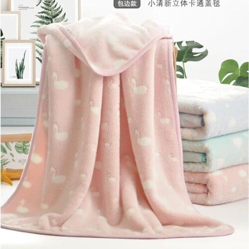 Summer Towel Quilt Blanket Solo Thin Coral Flannelette Blankets Sheet Office Siesta Carpet Small Blankets Air Conditioner Carpet