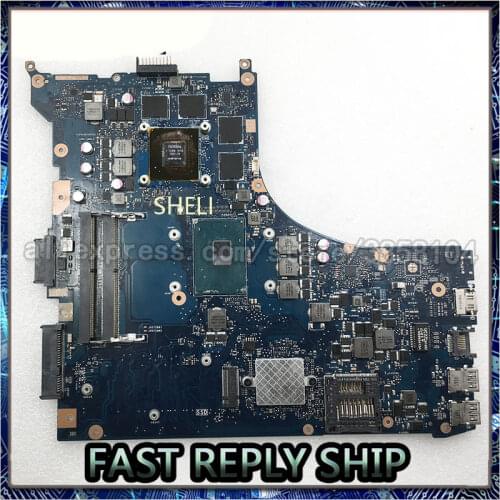 SHELI FOR ASUS GL552VW Motherboard ZX50V GL552V GL552VW laptop motherboard mainboard REV2.0 I7-6700HQ GTX960M/4GB 30 PIN
