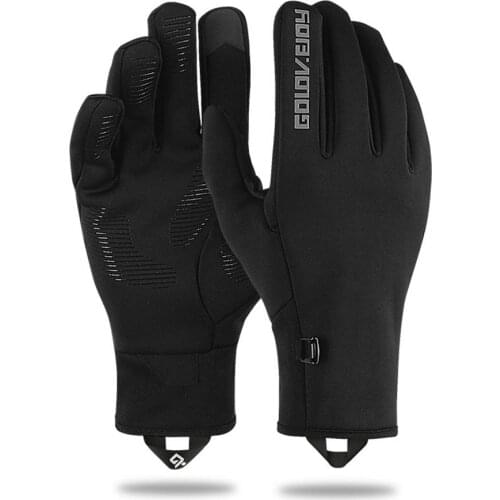 None Men Outdoor Gloves Winter Touch Screen Skiing Waterproof Anti-skid Cycling Thickened Climbing Gloves