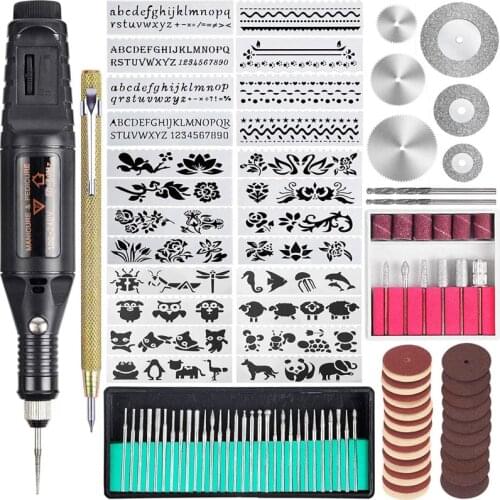 108 Pcs Electric Engraving Tool Kit, Multi-Functional Corded Mini Engraver Etching Pen DIY Rotary Tool Set