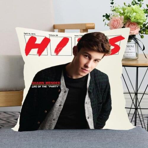 New Arrival Shawn Mendes Pillowcase Wedding Decorative Pillow Cover Custom Printed Soft Satin Fabric Pillow Cases Not Fade