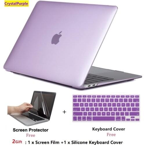 New 3in1 Crystal Laptop Hard Case+Screen Protector (Gift)+Keyboard Cover (Gift) For 11 12 13 15" Apple Macbook Pro Air Touch Bar