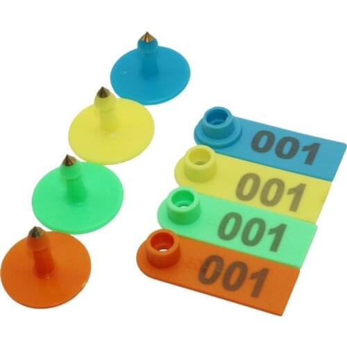 Sheep ear tag No. 001-500 Ear tag applicator Laser Type Copper Head Earrings Farm animal identification card Animal ear tag