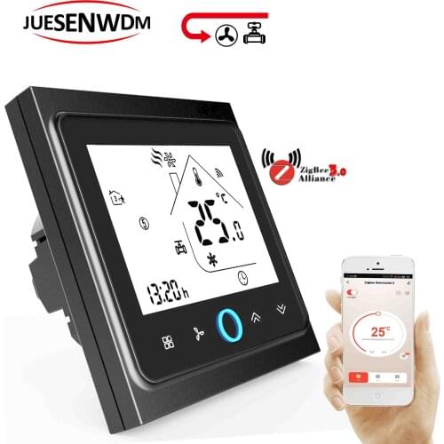 Programable Temperature Controller Thermostat Zigbee for Control Cooling Heating Switch by Tuya Zigbee Gateway Hub