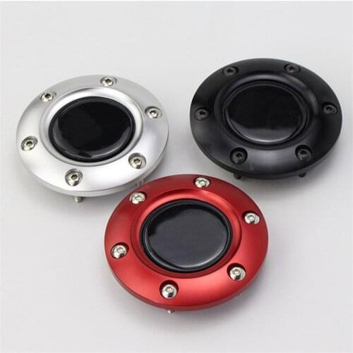 Carbon Fiber speaker Racing Car Steering Wheel Multi-tone Claxon Horns Button Cover With logo