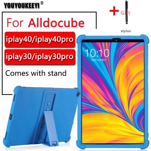 New Silicone Case For Alldocube Iplay30pro/Iplay30 Kids Safe Shockproof Silicone Cover For Iplay40 Fundas Comes With Stand+Gift