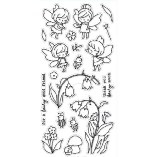 Fairy Transparent Clear Stamps for DIY Scrapbooking/Card Making/Kids Christmas Fun Decoration Supplies ST0078