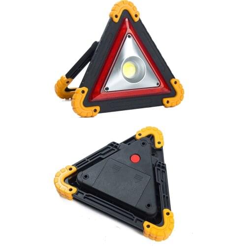 Folding Multi-functional Emergency Sign Far Light , USB Memory,Triangle Warning Sign Triangle Flashing Light Car LED Work Light