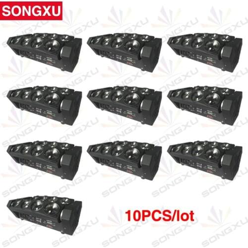 SONGXU 8x10W LED Spider Light RGBW 4in1 LED Beam Moving Head Light for Club DJ Disco KTV Lighting 10pcs/lot/SX-MH0810D
