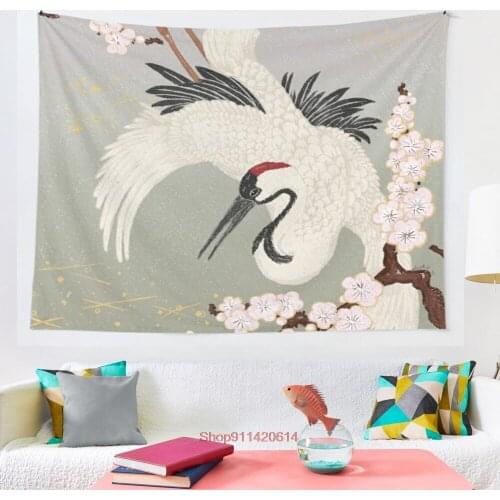 Japanese Crane tapestry More Size home living room bedroom decorative wall blanket