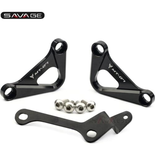 CNC Rear Foot Rest Blanking Plates For YAMAHA MT 07 MT-07 MT07 FZ-07 2014-2019 Motorcycle Footrest Accessories Bracket Mount