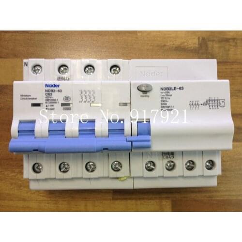 [ZOB] The new Nader letter NDB2-63 C63+NDB2LE-63 leakage protection circuit breaker 4P63A