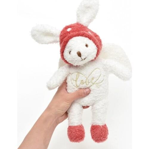 1 pcs new ins Japanese kawaii doll cartoon plush mushroom angel heart rabbit doll doll custom Korean fabric manual hand toy doll