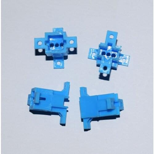 10/100pcs Tripod/double plug plastic connector/diy toy parts/technology model/rc car robot parts/baby toys for children