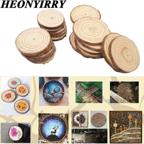 10pcs Wood Slices Diy Craft Decorations For Birthday Party Kids Table Number Cards Wedding Decoration Gift Tags