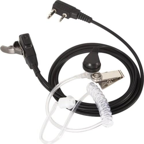 2 Pin Covert Acoustic Air Tube Mic Microphone Earphone Earbud Headset Earpiece Headphone For Kenwood Baofeng Walkie Talkie Radio