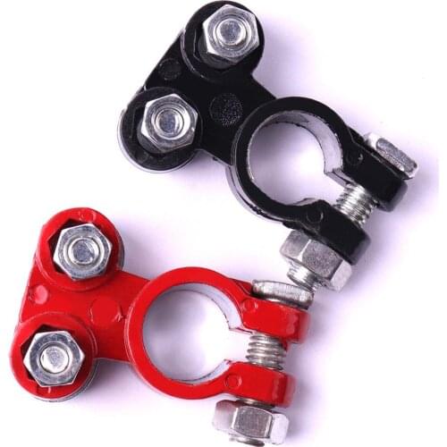 2Pcs Red Black Automotive Car Boat Truck Battery Terminal Clamp Clip Connector Corrosion Resistance