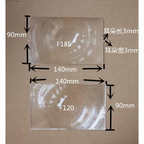 2PCS/lot 140x90mm Plastic PMMA Fresnel Solar Lens Focal Length185mm 120mm for DIY Home Projector