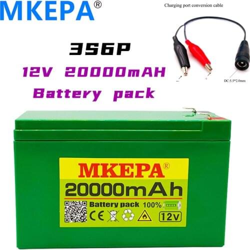 2021 12V 20Ah 3S6P Sprayer Device Lithium Battery Pack for Backup Power Surveillance Camera Solar Equipment Toy Car,with BMS