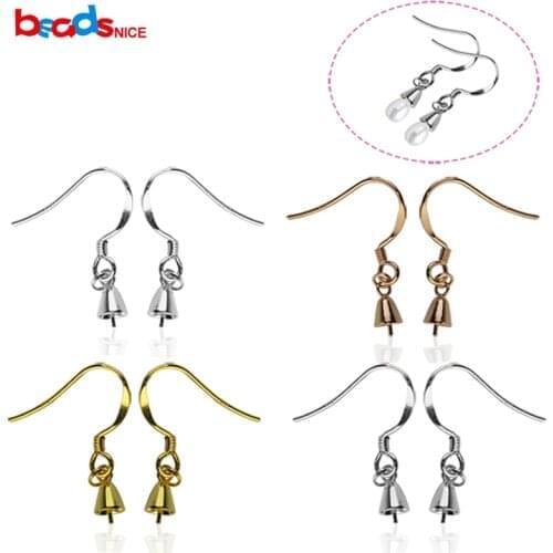 Beadsnice 925 Sterling Silver Earring Hook Blank Earring Finding Custom Wedding Gift for her ID27892