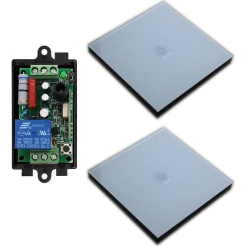 AC 220 V 10 A relay RF radio Wireless Remote light Control Receiver Transmitter wall touch switch Stair room bedroom