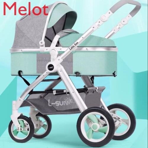 Baby Stroller Can Sit and Lie Winter and Summer Dual-Use Two-Way Portable Trolley Lightweight