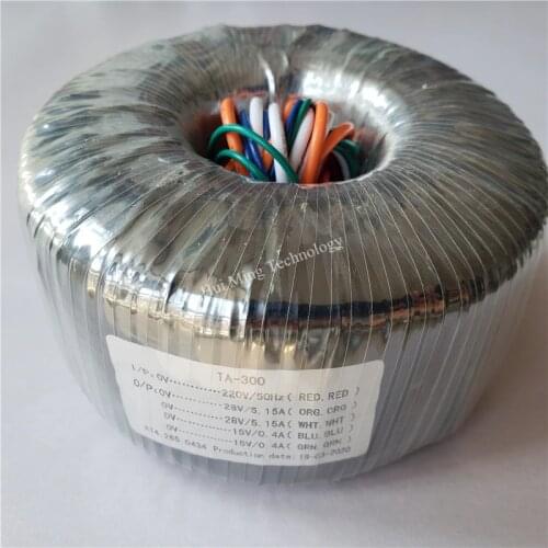 Dual 22V 24V 26V 28V 32V 36V 40V 2*15V Toroidal transformer copper custom transformer 220V 300VA transformer power amplifier