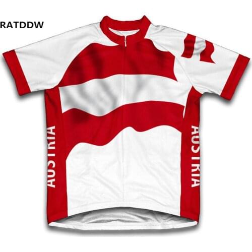 Austria Cycling jersey Breathable short sleeve jersey Ropa Ciclismo Bike clothing jersey red