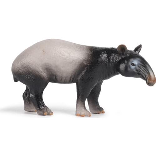 New Simulation Malay Tapir Wild Animal Model Movable Doll Collection Childrens Cognitive Education Toy Boy Gift
