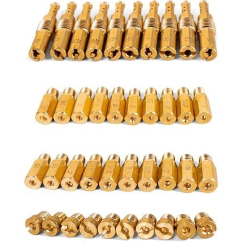 30Pcs Carburetor Main Jet and 10Pcs Slow Pilot Jets for PWK Keihin OKO CVK PWM Carbs