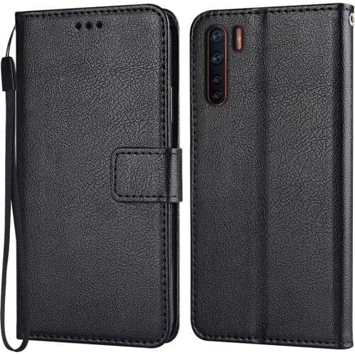 Flip Wallet Magnetic Leather Case for OPPO A91 PCPM00 CPH2001 CPH2021 Coque Plain Funda Luxury Phone Bags Cover
