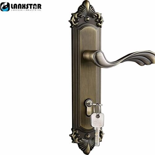 Manufacturer Supply Large Lock-body Three Shaft Door Lock Wholesale Mute Lockcore High Strength Zinc Alloy Handle Locks