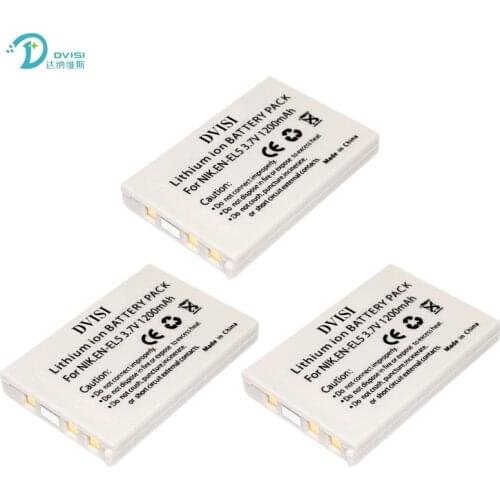 3pcs 1.2Ah EN-EL5 Li-ion Battery for Nikon Coolpix P80 P100 P500 P510 P5000 P5100 3700 4200 5200 7900 P3 P4 P6000 P530 S10
