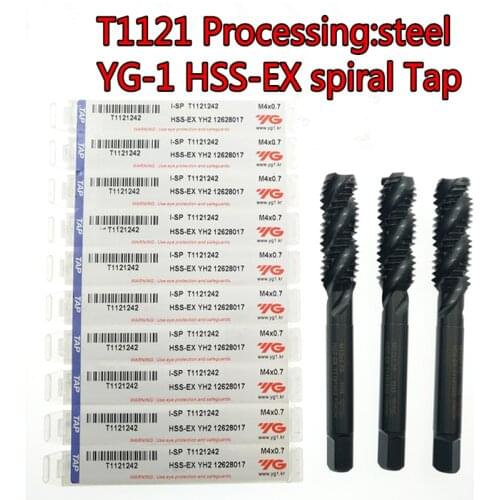 M3 M3.5 M4 M5 M6 M7 M8 M10 M12 South Korea YG - 1 T1121 High quality spiral tap Processing: steel Free shipping