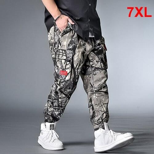 Men Jogger Streetwear Casual Cargo Pant Camouflage Military Tactics Sweatpants Oversize Trousers Plus Size 6XL 7XL HX410