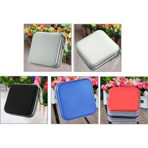 New Portable CD Case 40pcs Disc DVD CD Bag Wallet Storage Organizer Case Boxes Holder Sleeve Hard CD Bag Album Box with Zipper